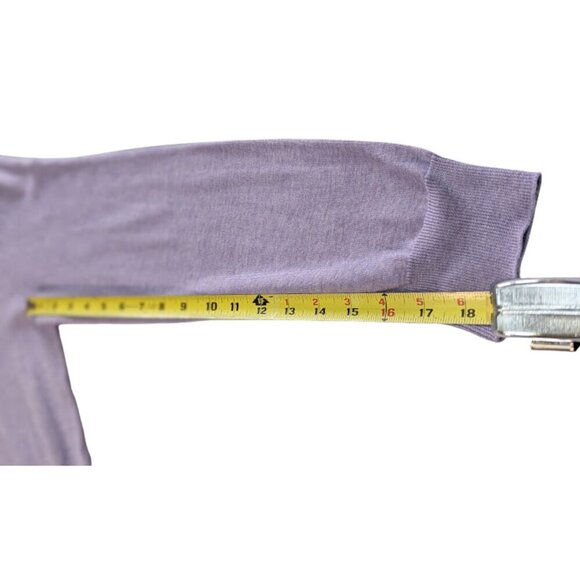 Brooks Brothers Supima® Cotton Half-Zip Sweater — Lilac — Size Medium - Picture 5 of 12